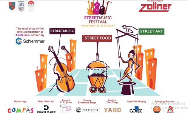 Locația magică. Surprize de proporții oferită sătmărenilor la Festivalului Muzicii de Stradă