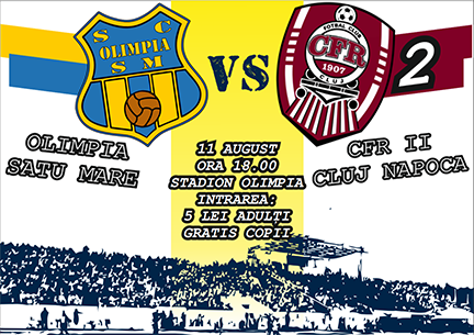 Olimpia, amical  în compania  CFR Cluj II