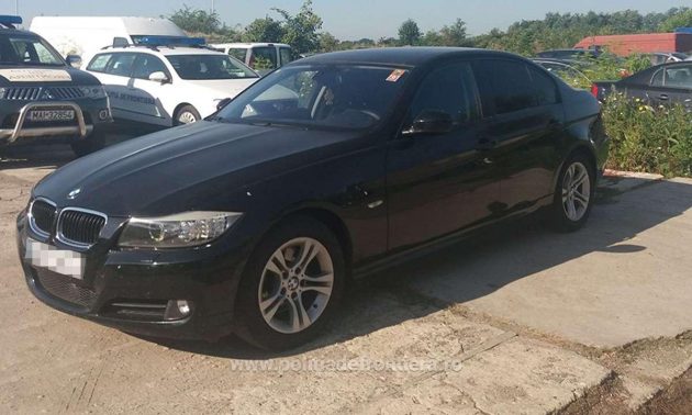 FOTO. BMW furat din Spania, depistat la Petea. Ce s-a întâmplat cu șoferul