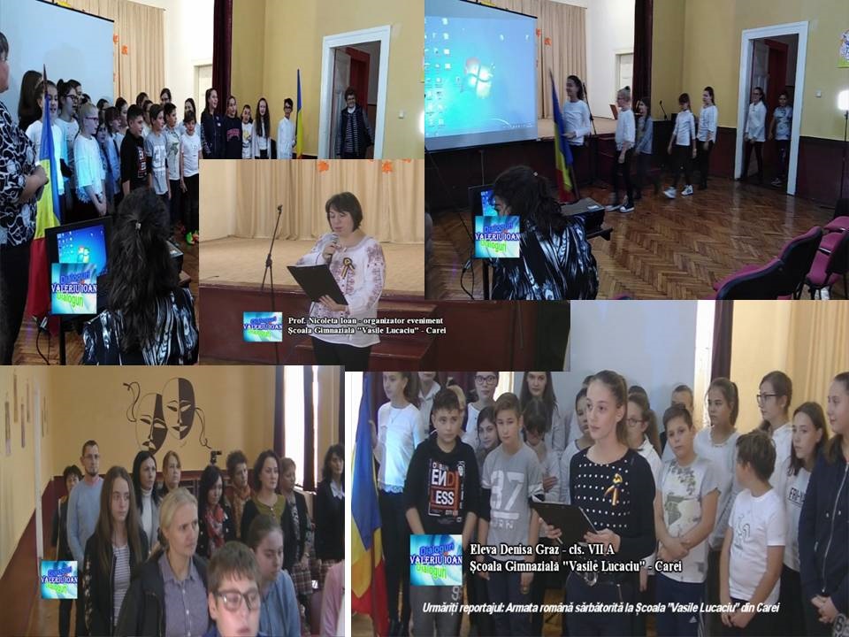 Ziua Armatei, sărbătorită la Școala “Vasile Lucaciu” din Carei
