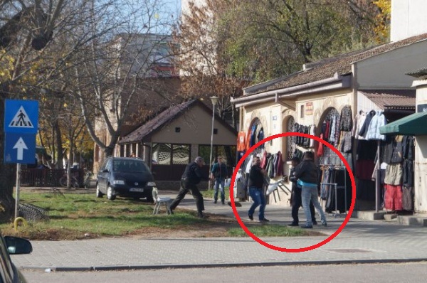FOTOGALERIE. Poliţist bătut în fața unui bar. Lovit cu un scaun metalic