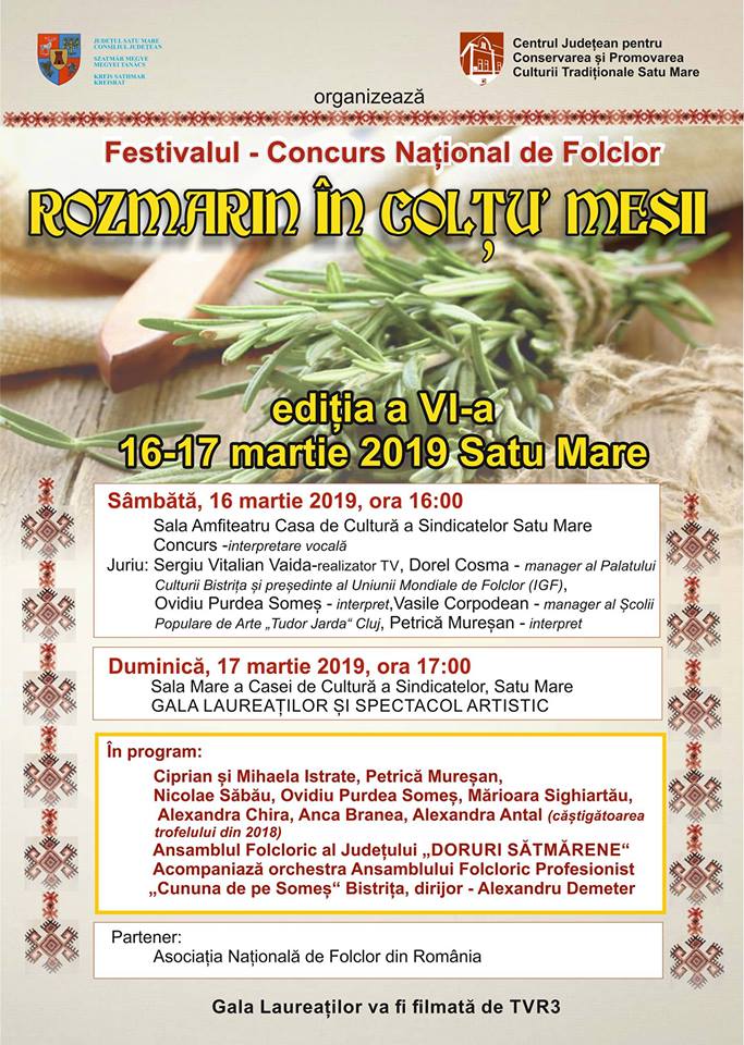 Festivalul Folcloric ”Rozmarin în colţu’ mesii" la cea de-a VI - a ediție