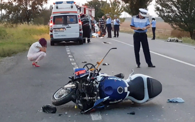 ACCIDENT. MOTOCICLIST RĂNIT lângă Satu Mare. Avea prioritate