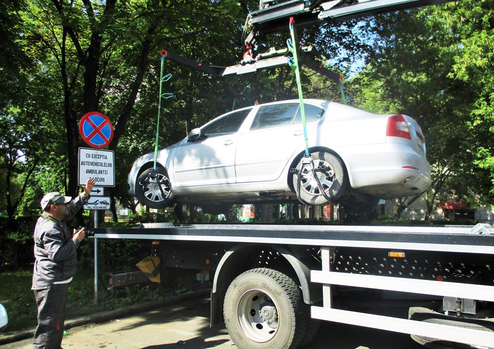 Ridicarea mașinilor  la Satu Mare, un “succes”