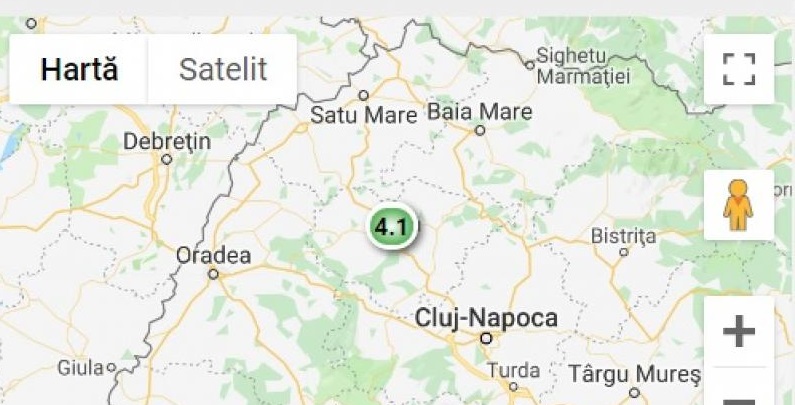ALERTĂ! Cutremur PERICULOS la distanță mică de Satu Mare. 4,1 pe scara Richter