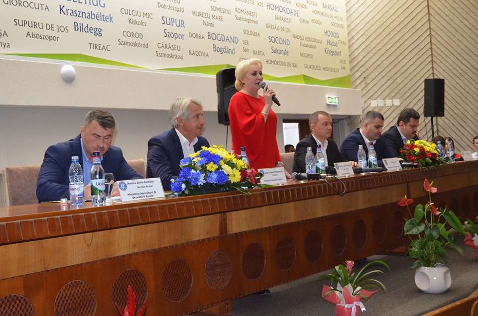 FOTO/VIDEO. Mesajul premierului Viorica Dăncilă la Satu Mare: Discutăm și căutăm SOLUȚII, nu dezbinăm!
