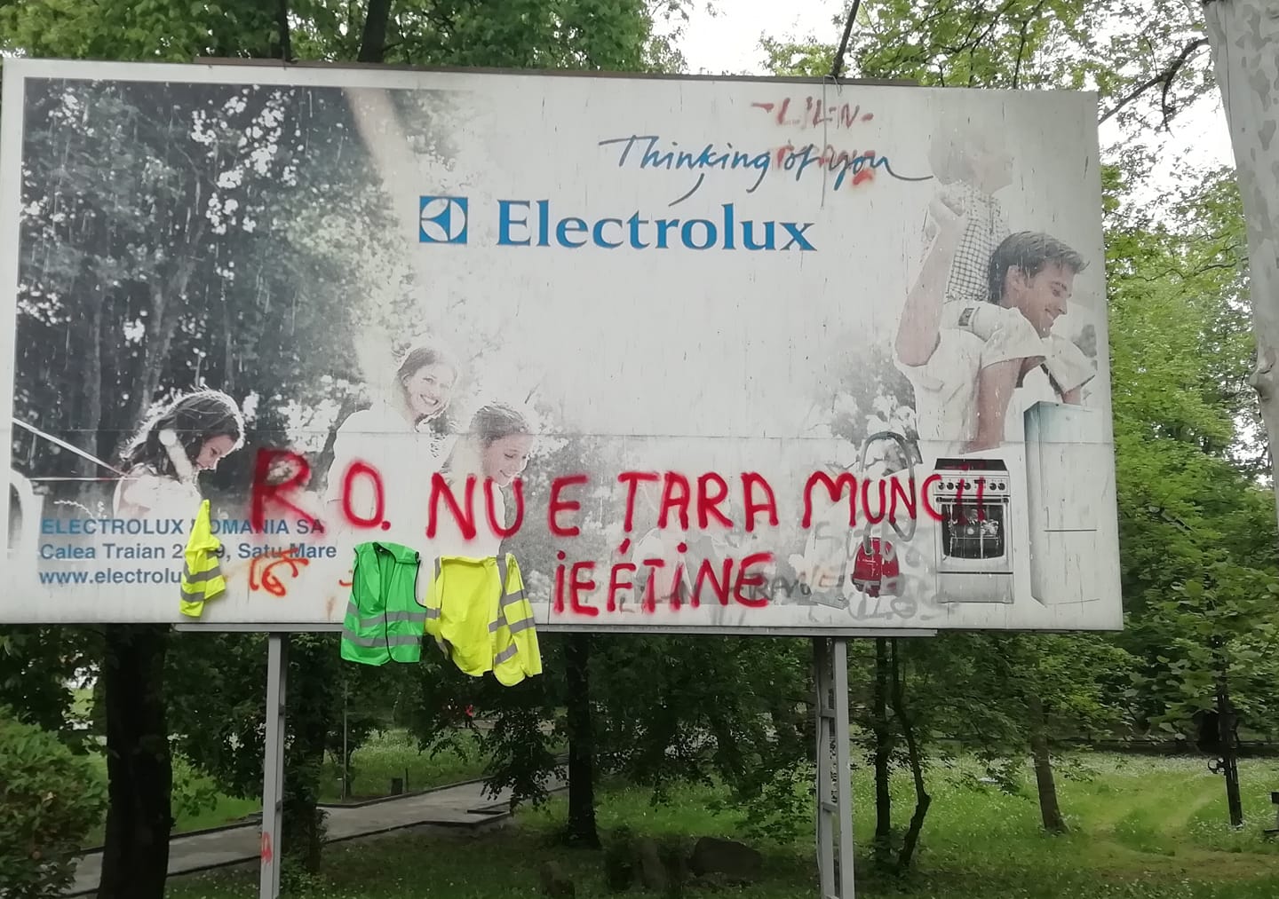 Gest de nesupunere civică în timpul grevei de la Electrolux, ajunsă în a noua săptămână