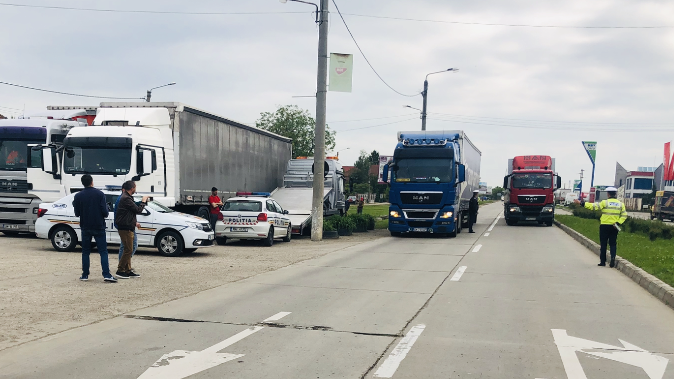 Razii ale polițiștilor sătmăreni în cadrul acțiunii ”Truck & Bus”