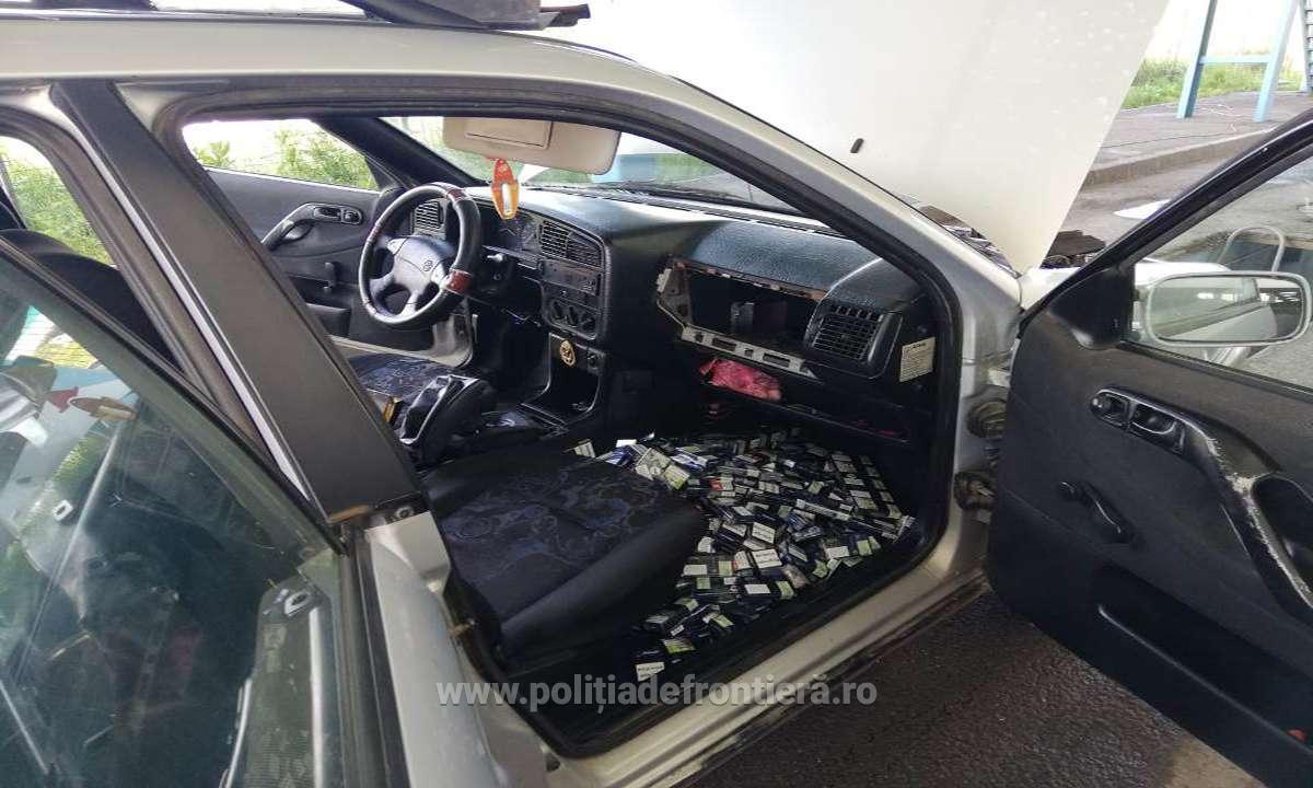Ţigări ascunse în rezervorul unui autoturism, confiscate în P.T.F. Halmeu