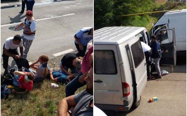 ACCIDENT CUMPLIT în județ. Un minor, RĂNIT GRAV. Mirobuz LOVIT de o autoutilitară