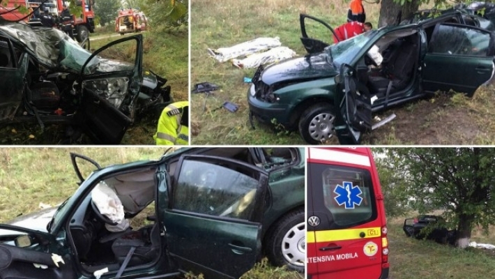 ACCIDENT GRAV. Victima, PROIECTATĂ din mașină, în stare gravă
