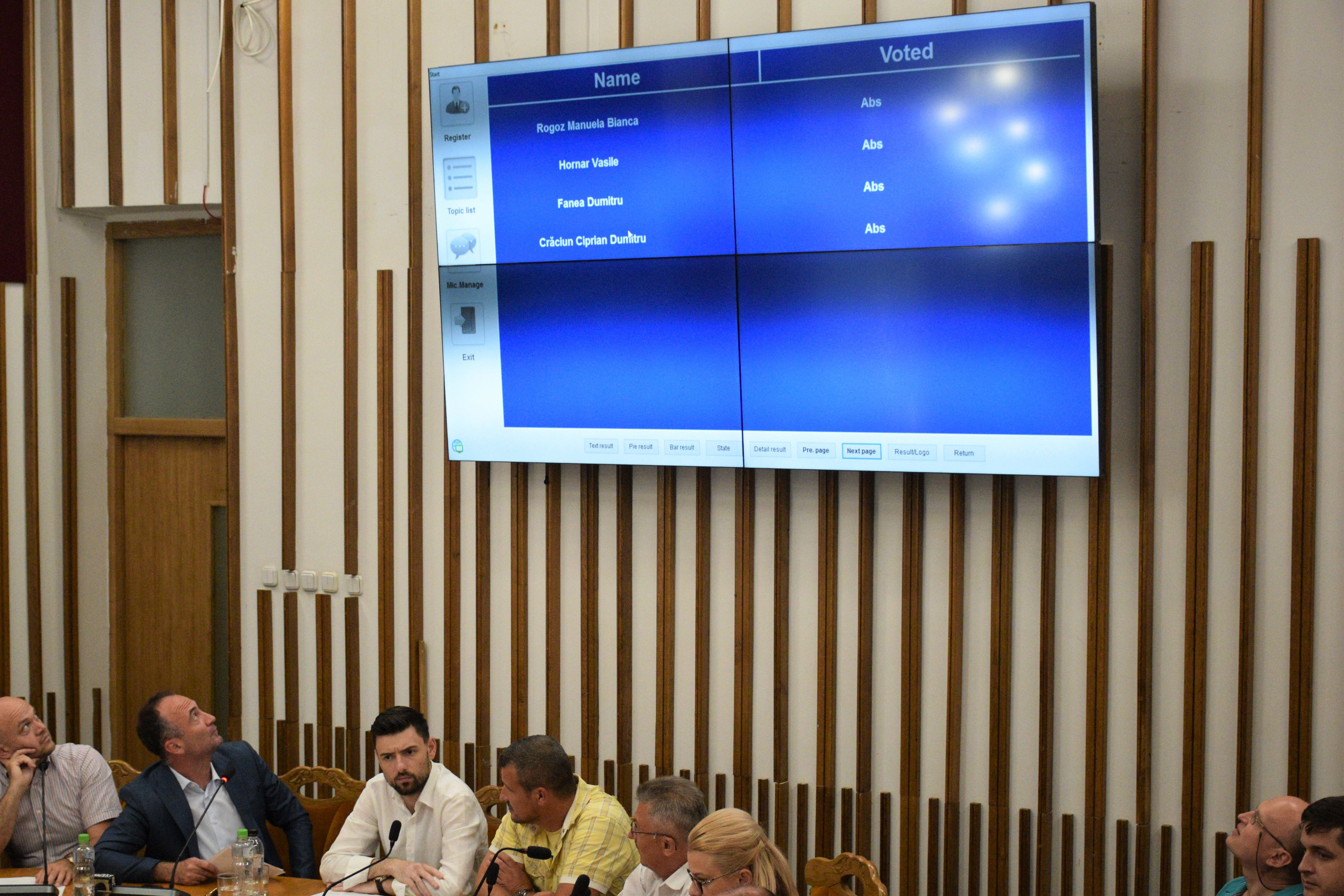 Sistem audio-video și de vot în sala de ședințe a Consiliului Local Satu Mare