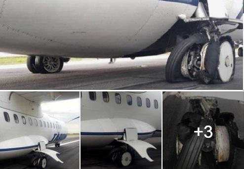 FOTOGALERIE. PANICĂ în AVION. EXPLOZIE la ATERIZARE