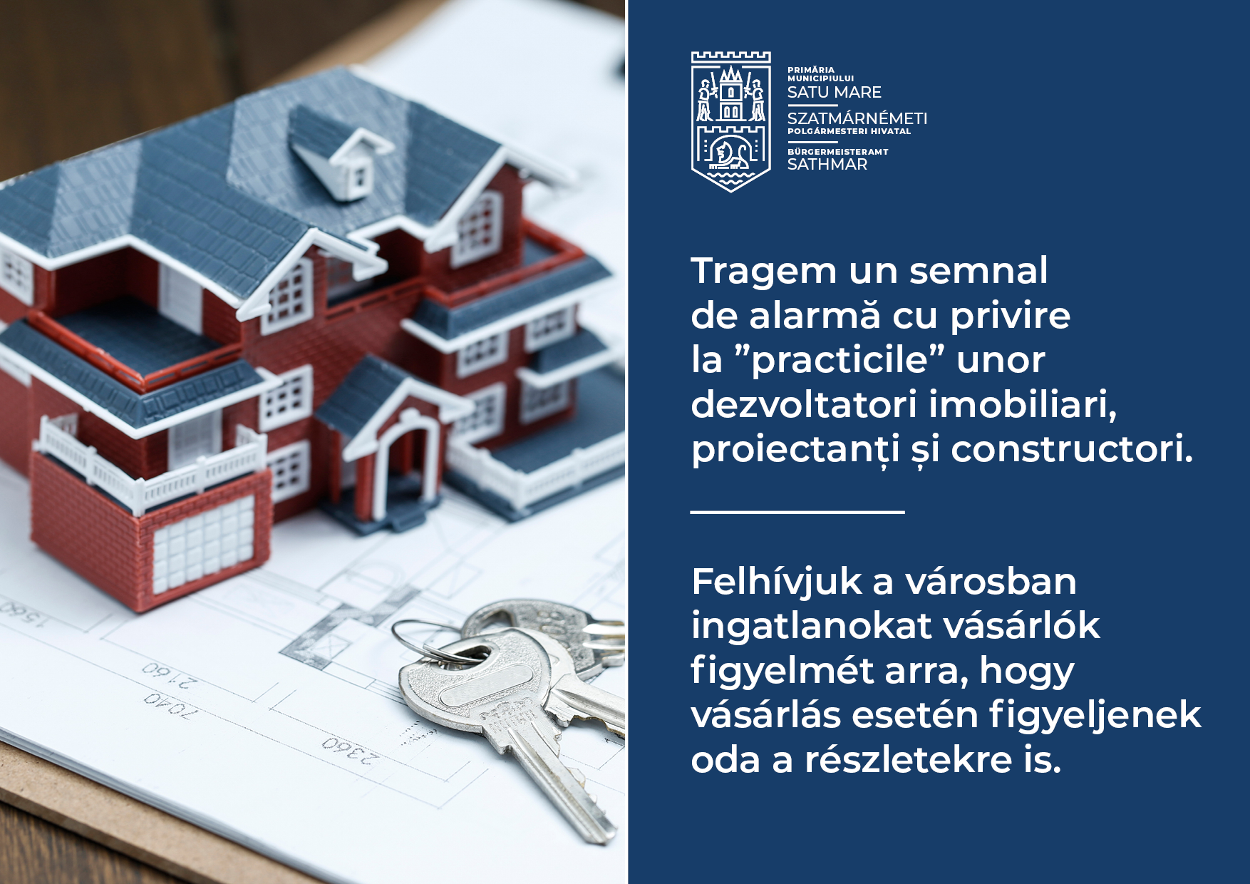 Primăria atrage ATENŢIA asupra unor ”PRACTICI” unor dezvoltatorilor imobiliari!