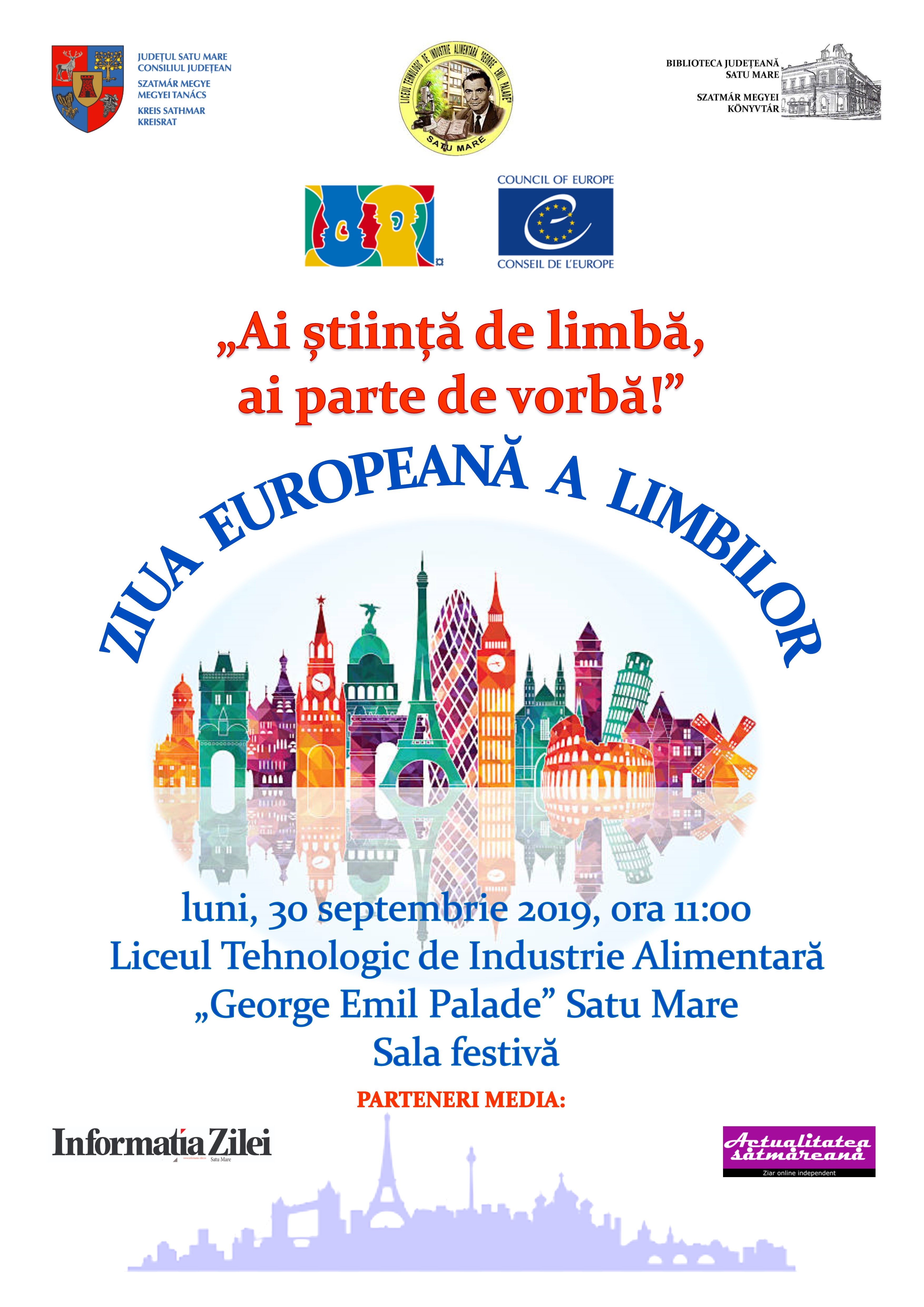 Ziua Europeană a Limbilor,  la Liceul Tehnologic de Industrie Alimentară „George Emil Palade”