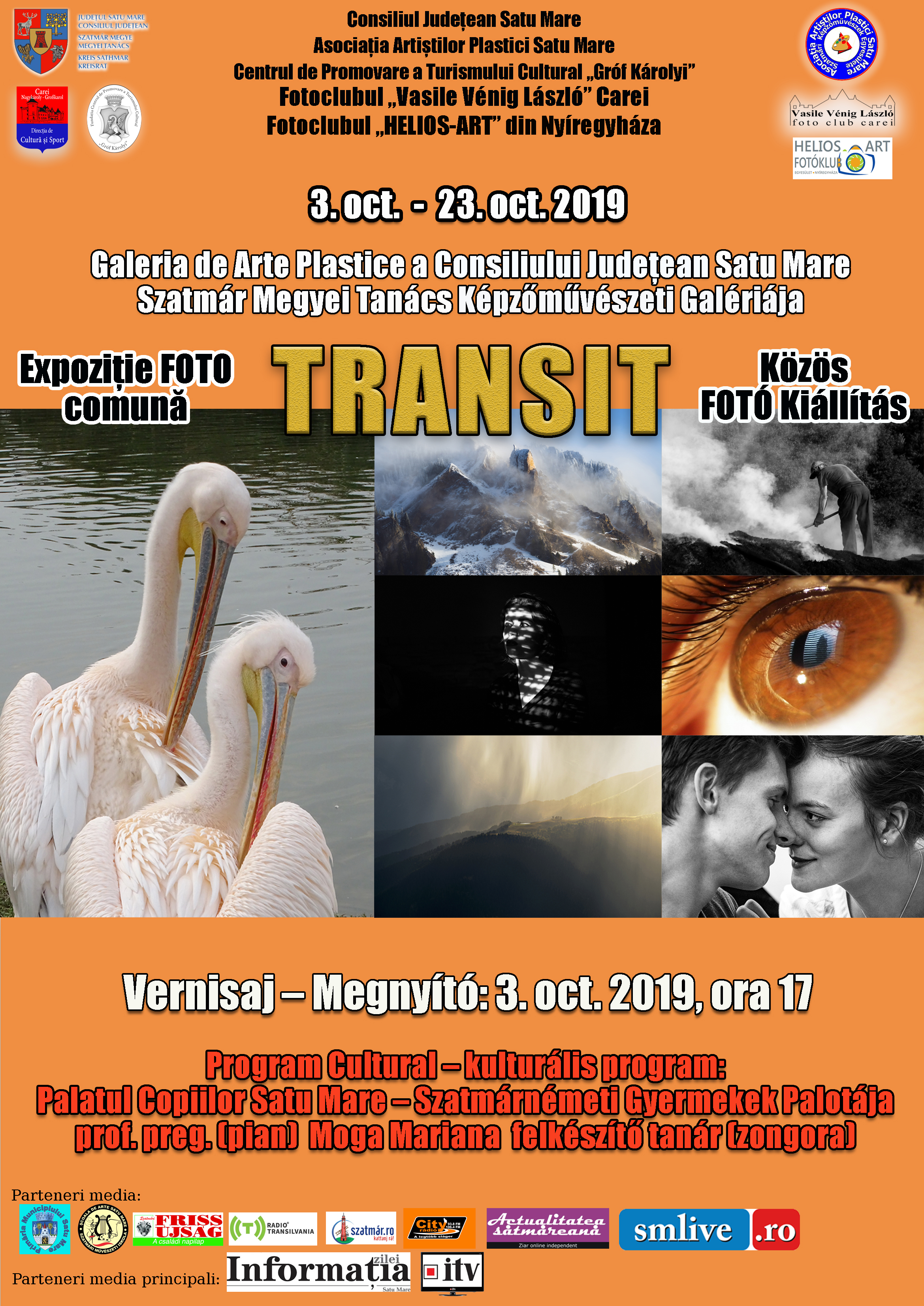 EXPO. Artiști fotografi careieni și colaboratorii lor din Nyíregyháza expun la Satu Mare