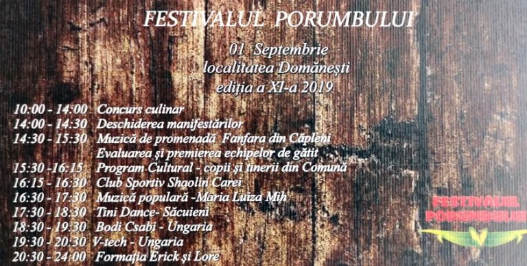 Festivalul Porumbului, ediție reușită la Domănești