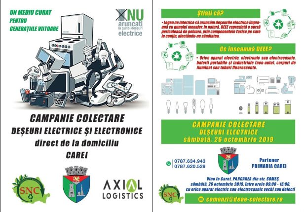 Campanie de colectare a deșeurilor electrice și electronice, la Carei