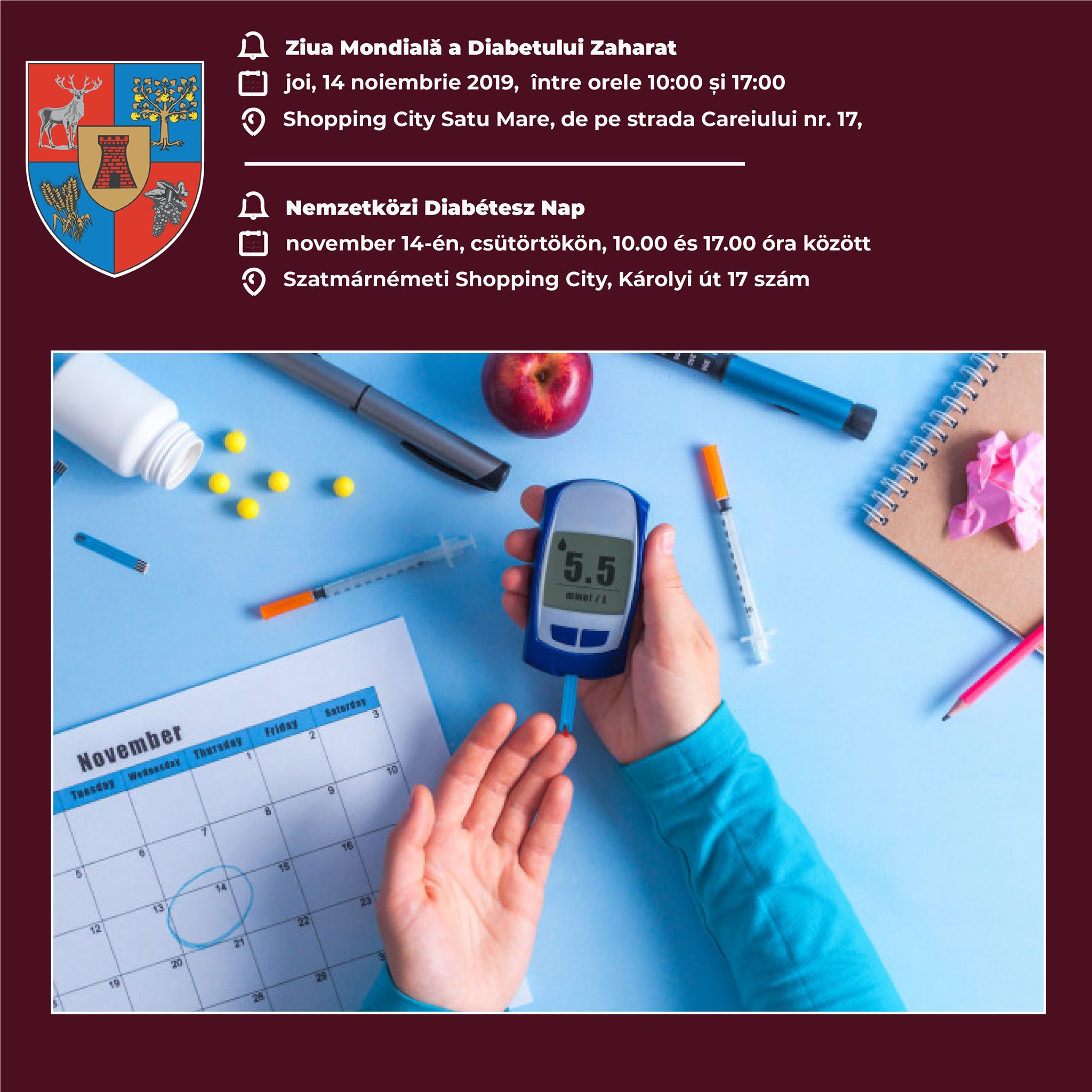 Investigații gratuite pentru depistarea diabetului zaharat, la Satu Mare