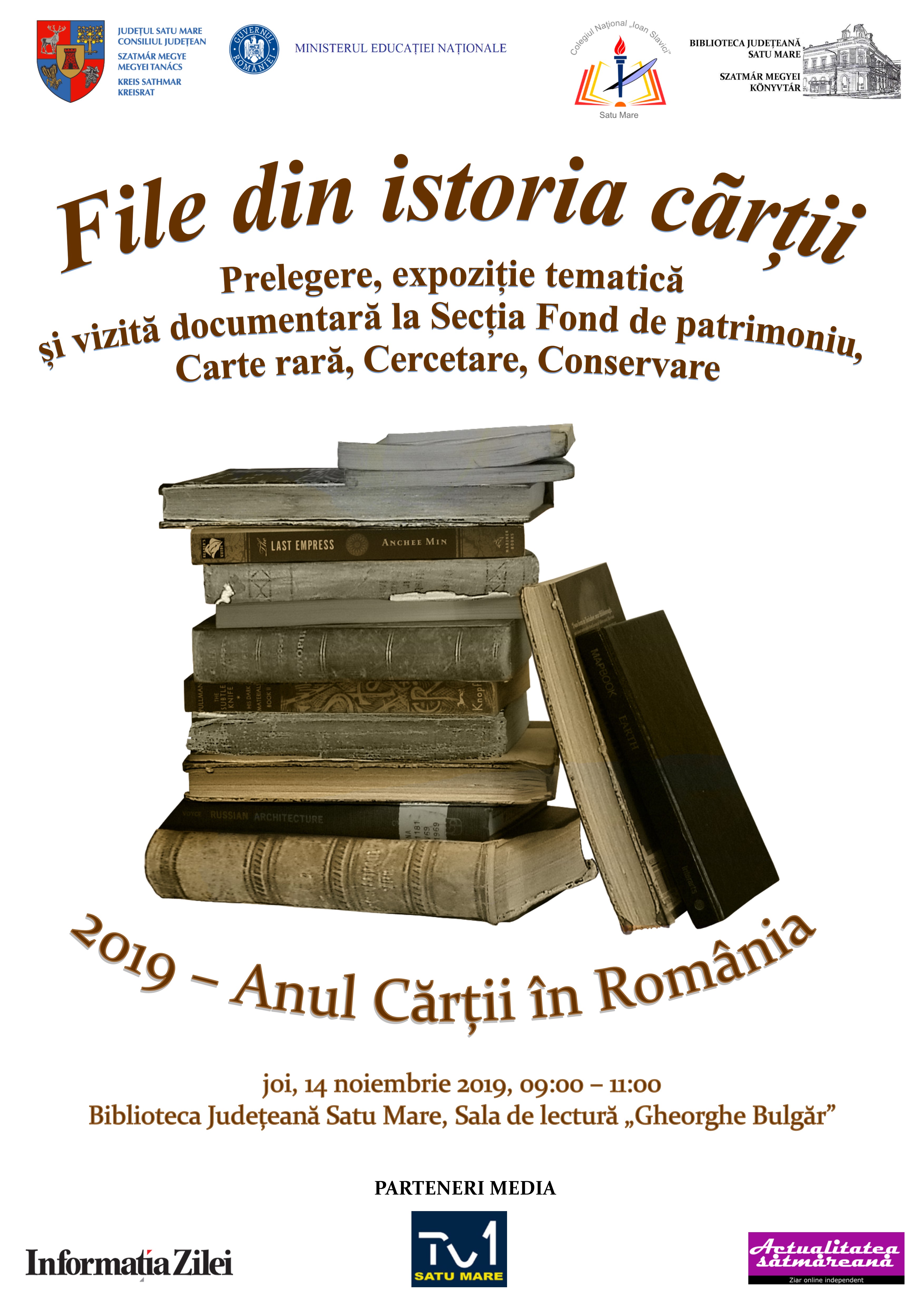 File din istoria cărții – un proiect pentru susținerea educației și a accesului la cultură