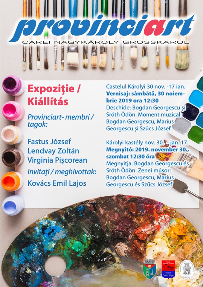 Vernisajul expoziției de arte vizuale din cadrul Asociației „Provinciart”, la Castelul din Carei