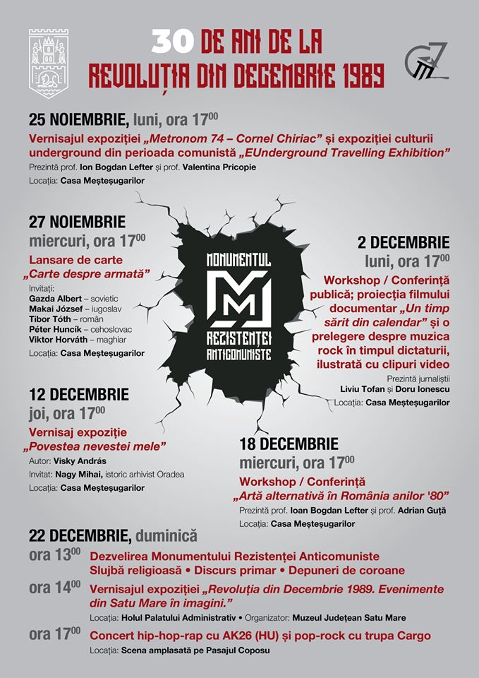 Evenimentele culturale dedicate memoriei Revoluției din decembrie 1989 se încheie