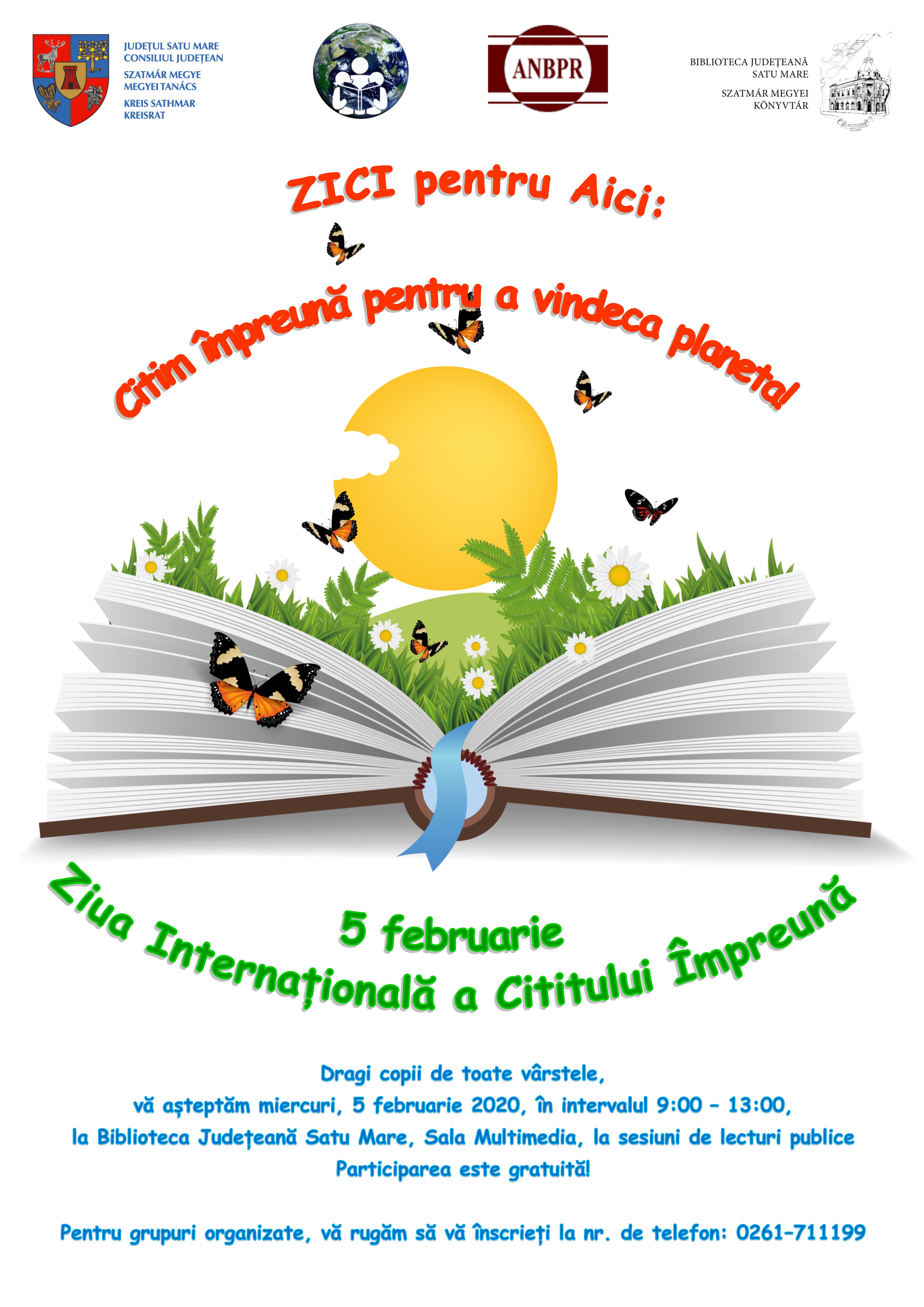 Ziua Internațională a Cititului Împreună – ZICI,  prilej de lecturi publice la bibliotecile din județ