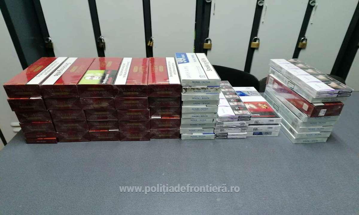 Țigări în valoare de 5.850 lei, confiscate dintr-o autoutilitară oprită în trafic