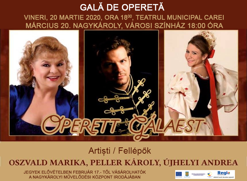 Gală de operetă la Teatrul Municipal Carei