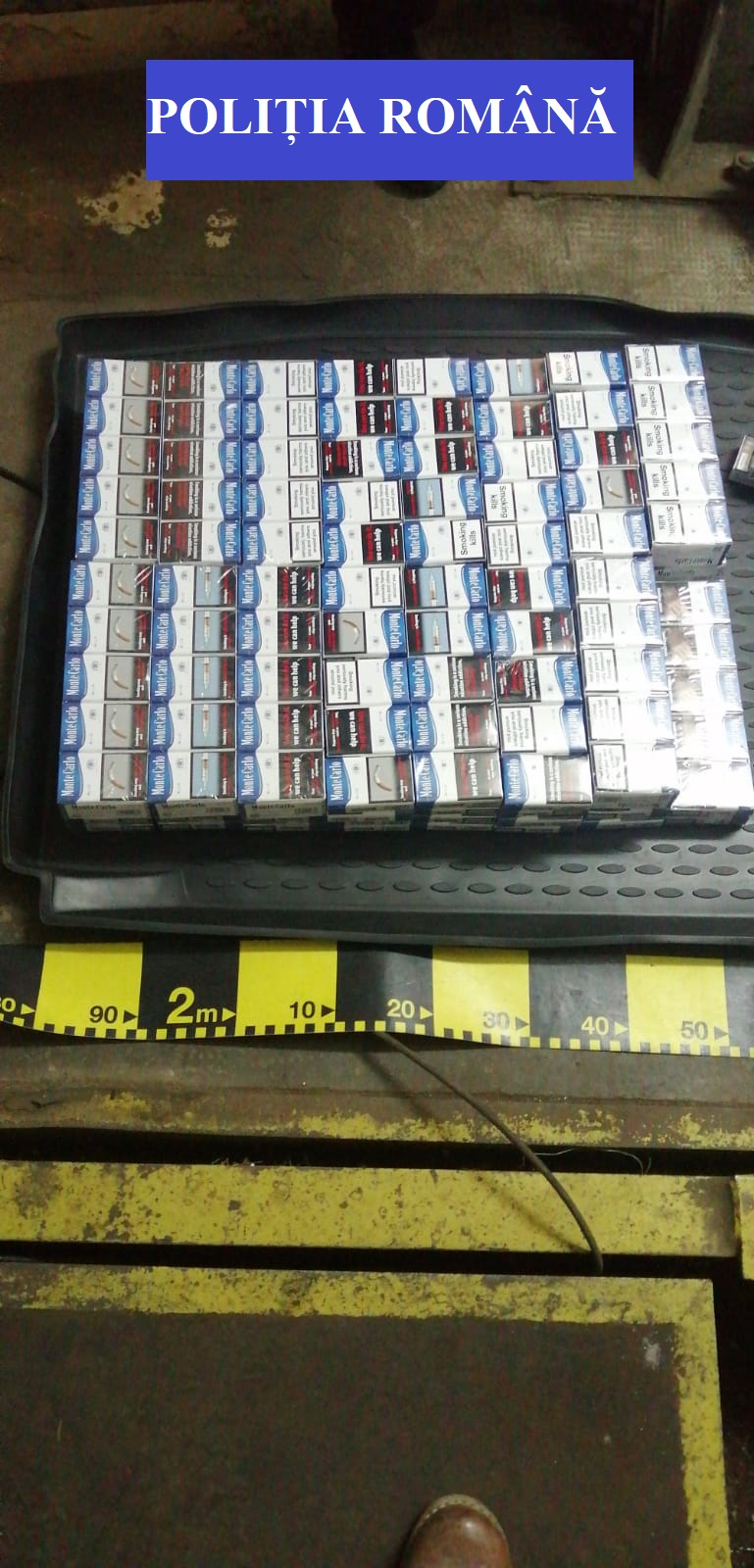 FOTO. Țigarete de contrabandă confiscate de polițiști
