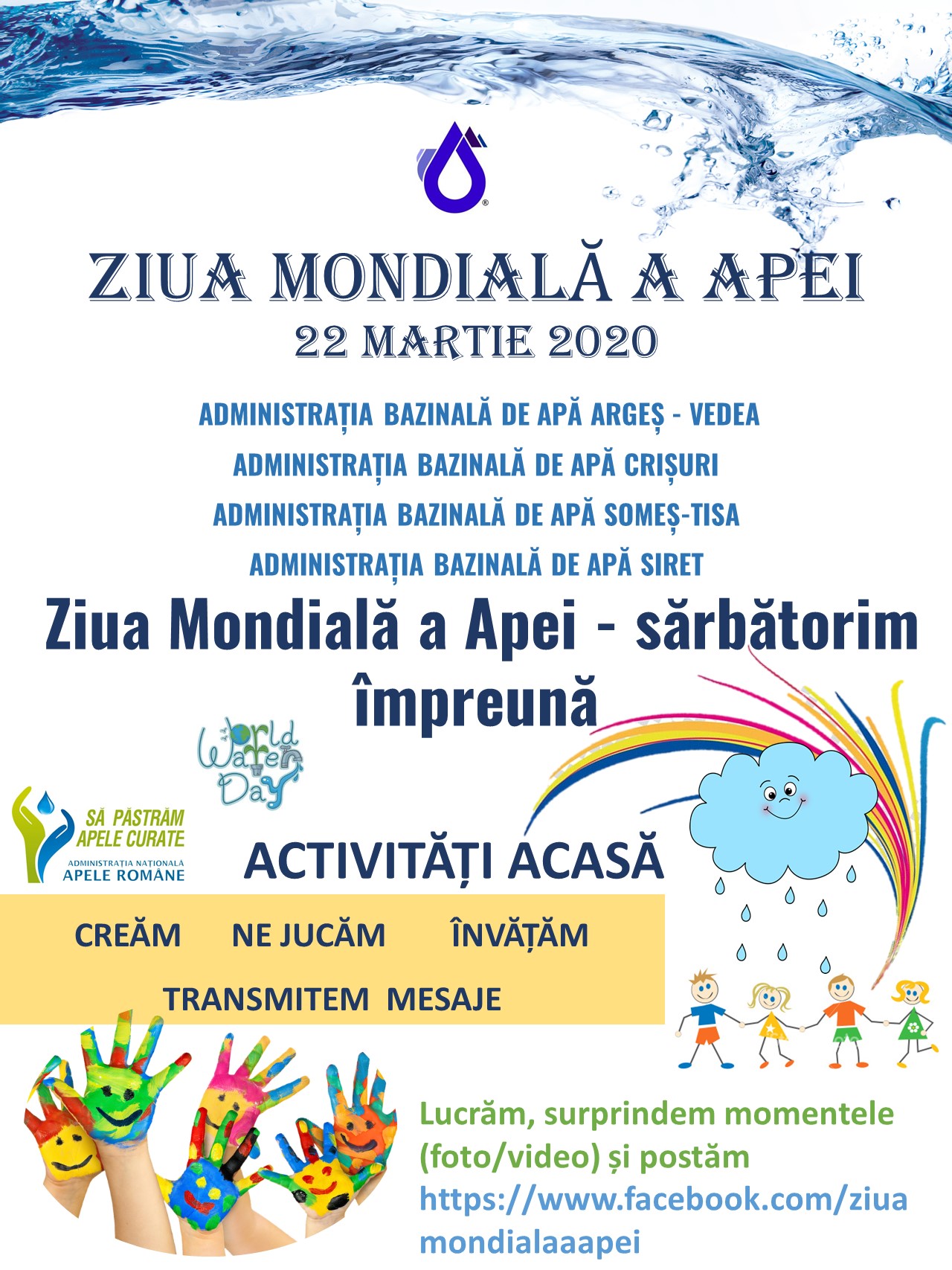 Ziua Mondială a Apei sărbătorită acasă în acest an