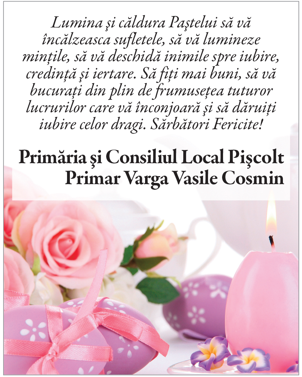 Felicitare de Paşte Pişcolt