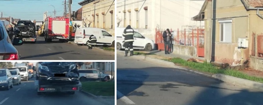 FOTOGALERIE. ACCIDENT urmat de PERICOL DE EXPLOZIE. O ȘOFERIȚĂ a intrat CU MAȘINA într-o casă