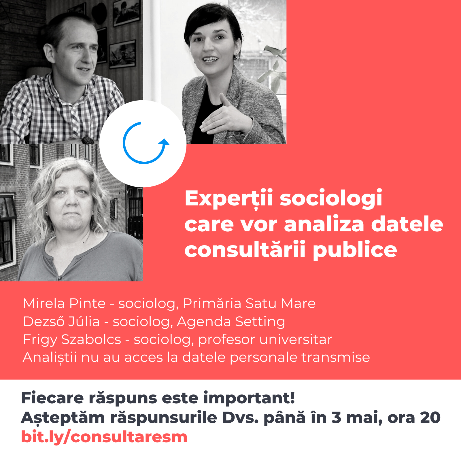 PROGRAMUL RESTART. Primăria așteaptă răspunsurile consultării publice până duminică, ora 20