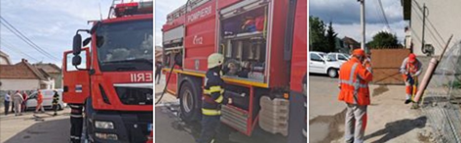 FOTOGALERIE. PERICOL de EXPLOZIE la Satu Mare. Pompierii au INTERVENIT  promt