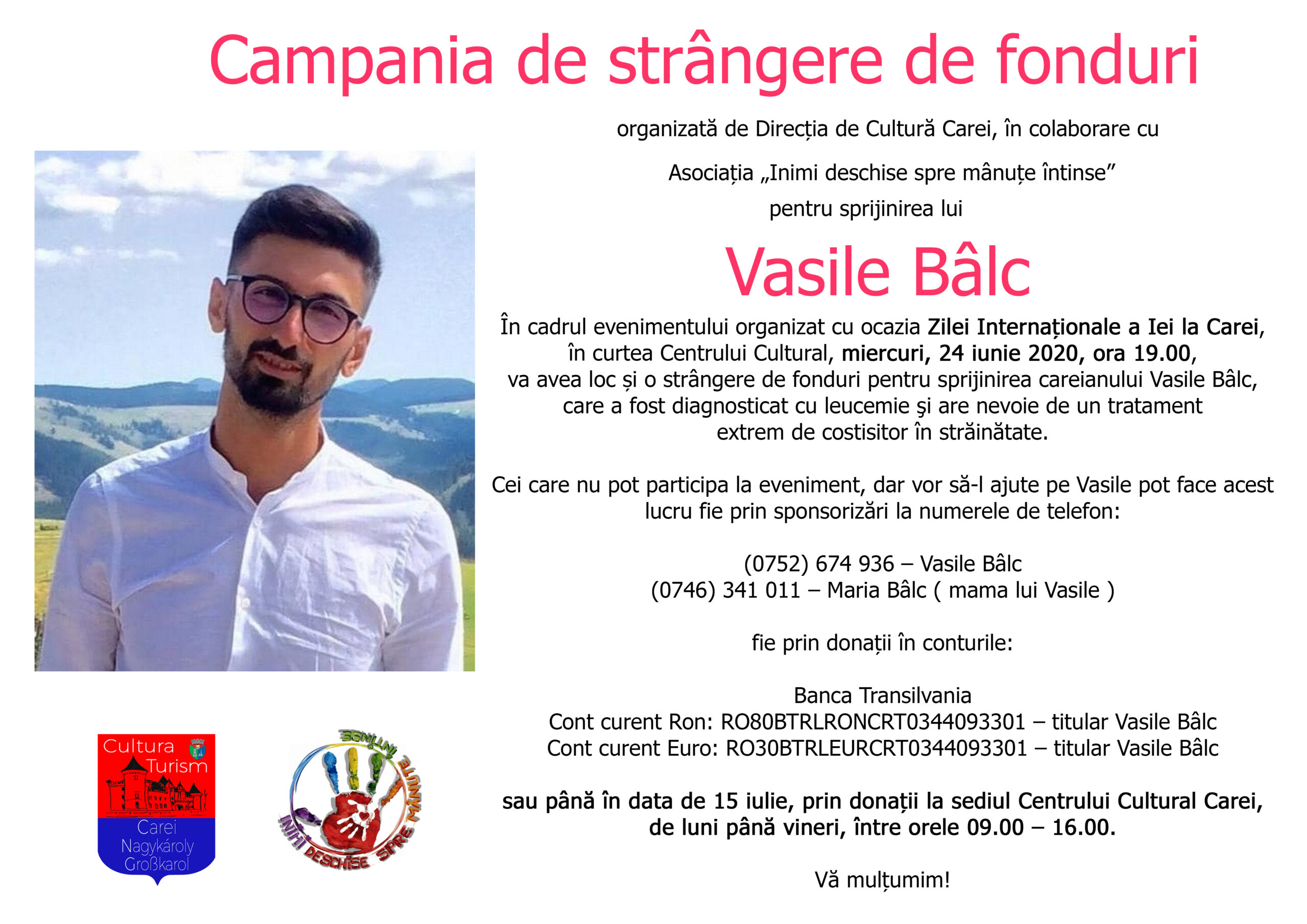 Campania de strângere de fonduri - Vasile Bâlc