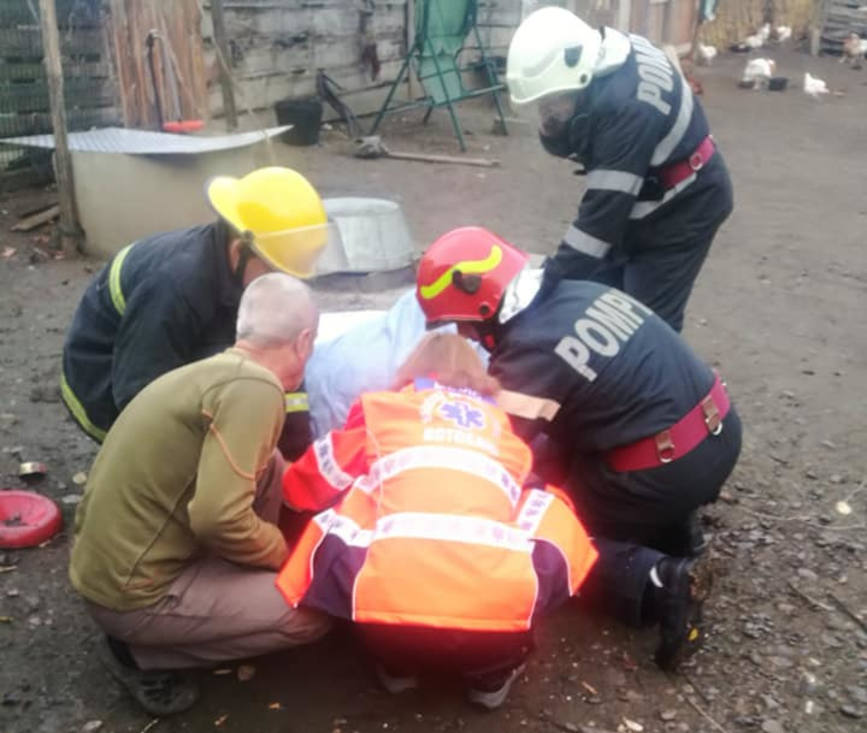 Salvată în ultimul moment de pompieri