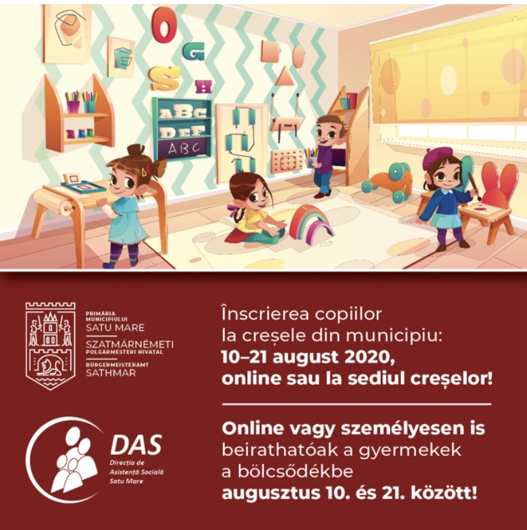 Desfășurarea procesului de înscriere a copiilor la creșe