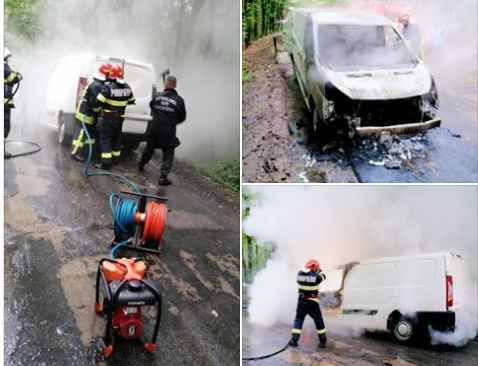 Incendiu la un autoturism în Pădurea de la Mujdeni