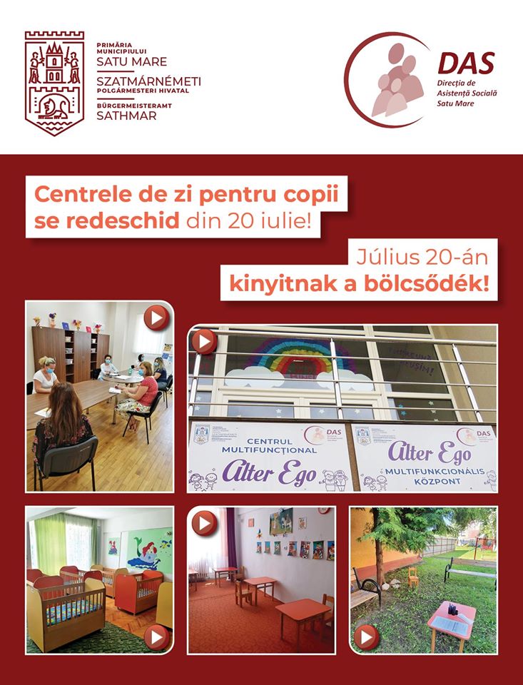 Două centre de zi pentru copii se deschid la Satu Mare