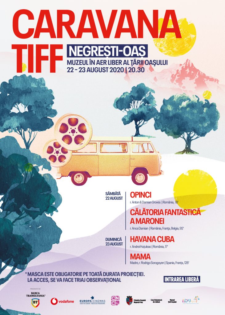Cinema în aer liber la Negrești-Oaș: Caravana TIFF vine în weekendul 22-23 august