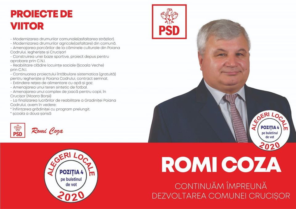 Coza Romi, primarul potrivit pentru comuna Crucișor