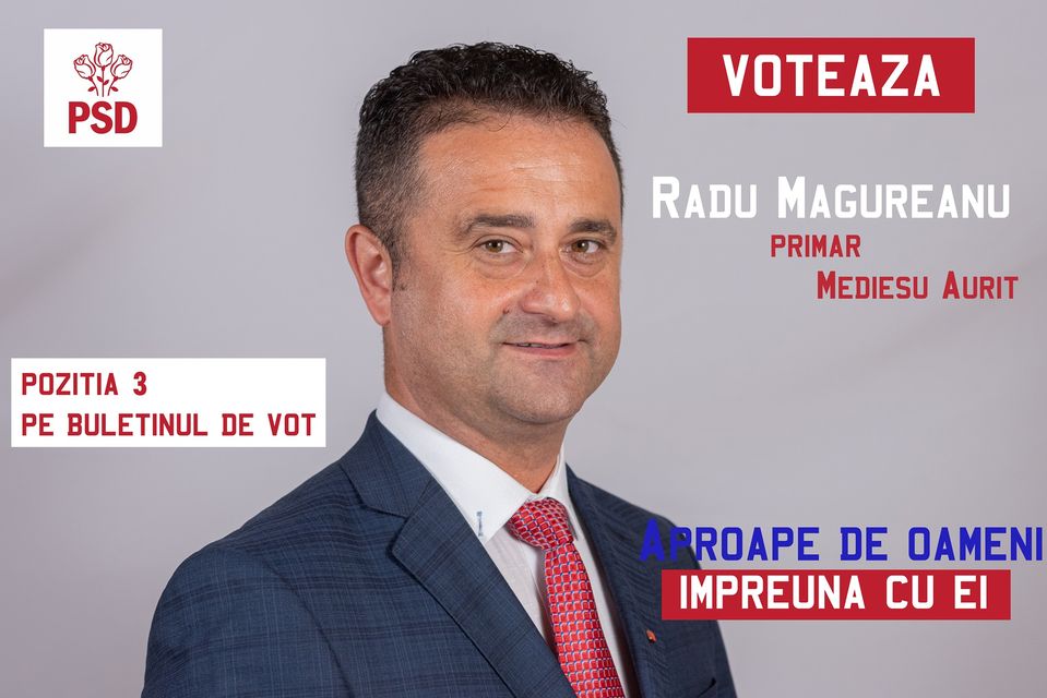 Candidatul PSD la Primăria Medieșu Aurit, Radu Măgureanu