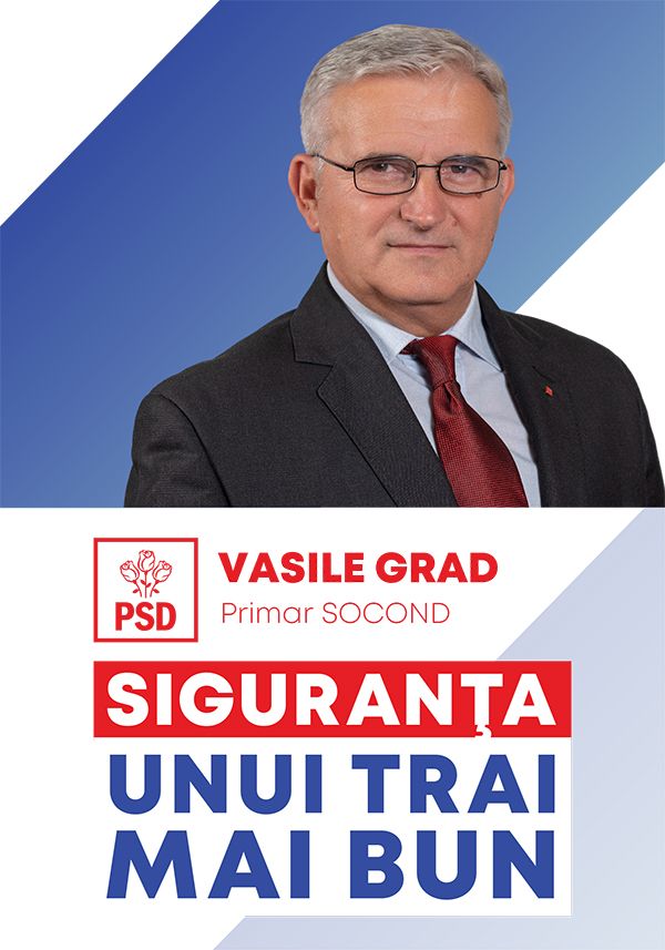 GRAD VASILE, candidatul PSD la primăria Socond:  ”Îmi doresc doar să fim cu toții sănătoși, să putem realiza ÎMPREUNĂ tot ceea ce ne-am asumat pentru comuna Socond”