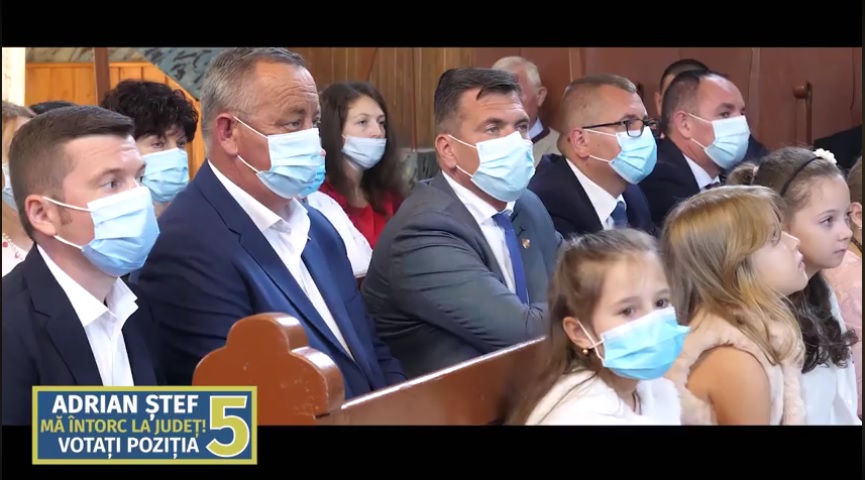 Adrian Ștef, de Sfântă Mărie Mică, în mijlocul credincioșilor din Pomi