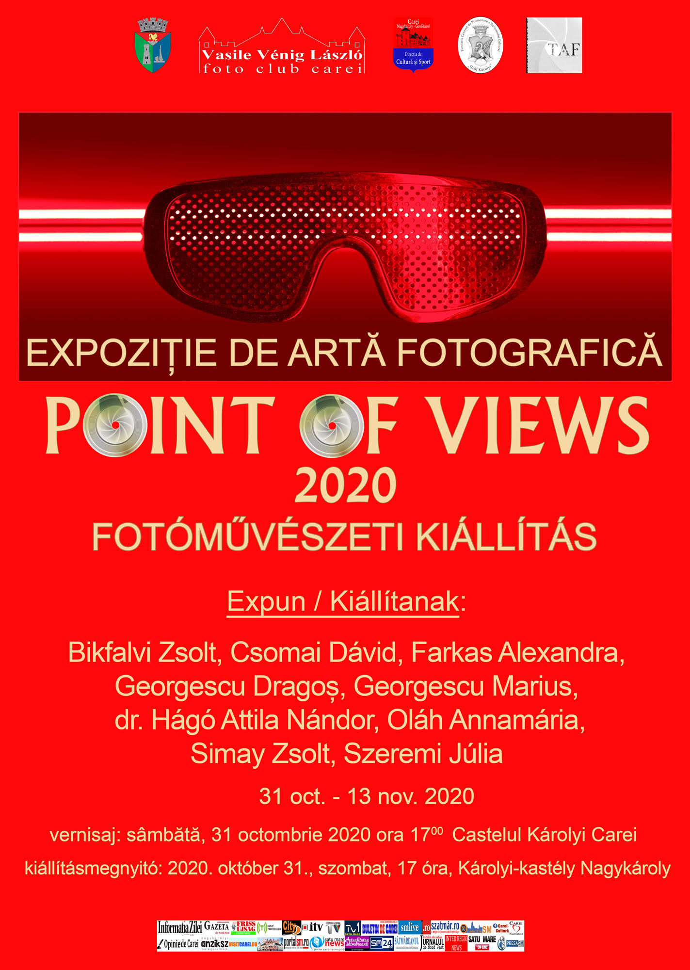 Vernisajul expoziției de fotografie „Point of views” 2020 (Puncte de vedere) la Castelul din Carei