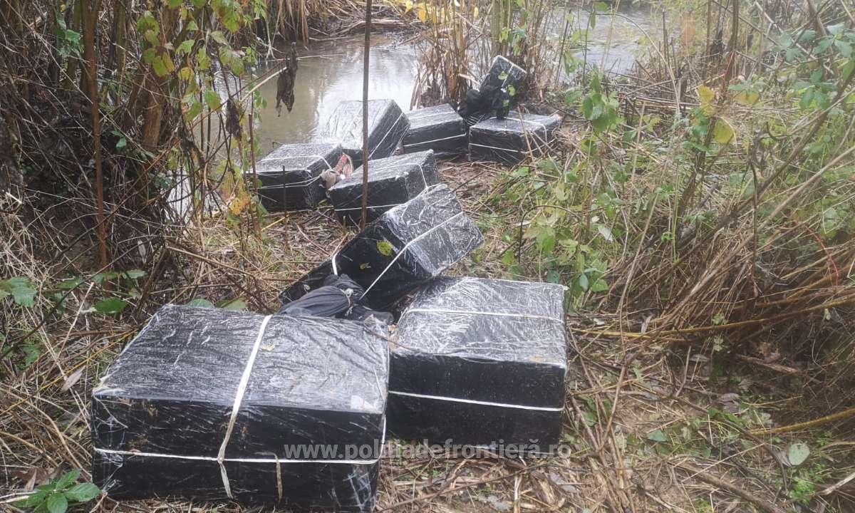 FOTOGALERIE. Ţigări în valoare de peste 80.000 lei, confiscate la Țara Oașului
