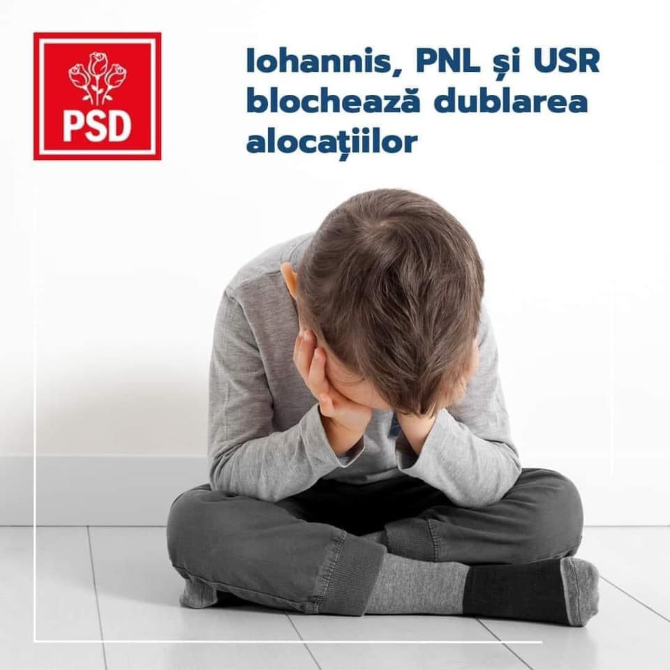 PSD:  Iohannis, PNL și USR blochează dublarea alocațiilor