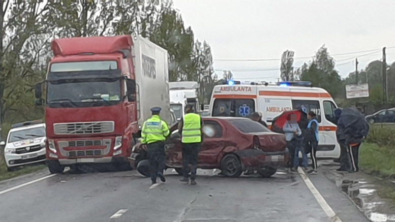 Accident în lanț lângă Satu Mare