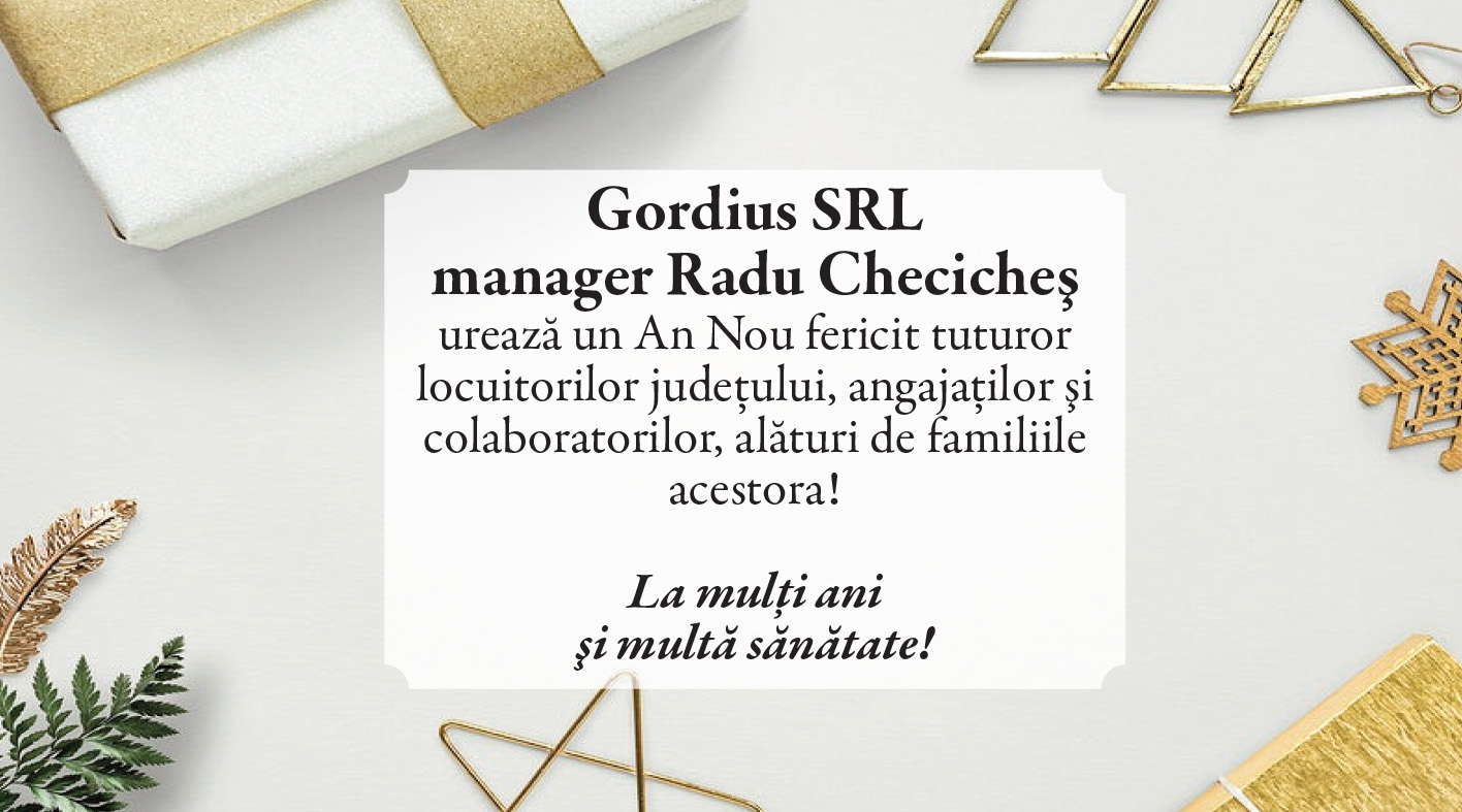 Felicitare de ANUL NOU. Gordius SRL